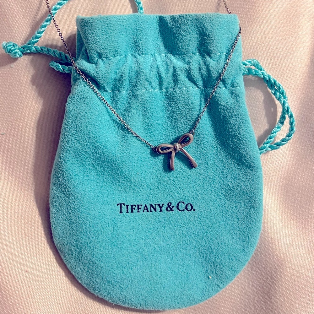 Authentic Tiffany & Co. bow necklace